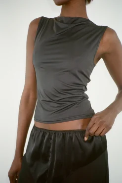 Tops^Sandy Liang Ana Top In Black