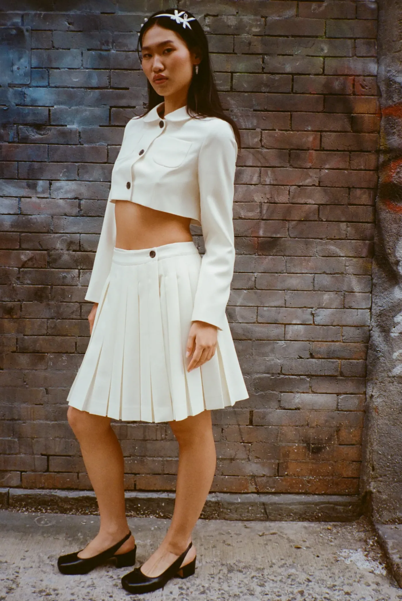 Bridal^Sandy Liang Astra Skort In Bone