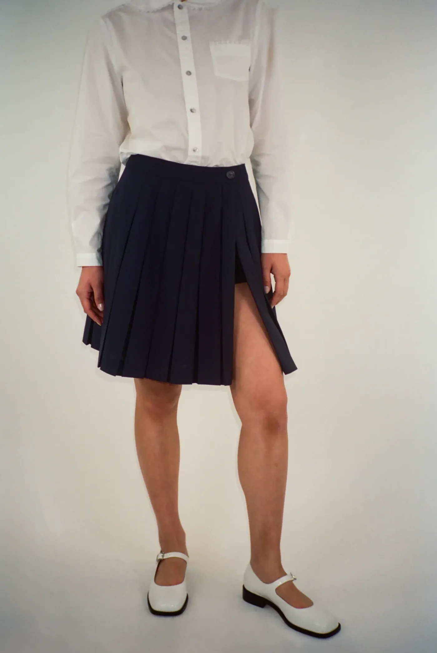 Skirts^Sandy Liang Astra Skort In Dark Navy