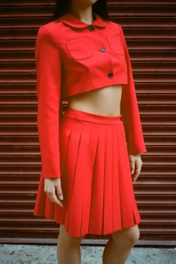 Skirts^Sandy Liang Astra Skort In Red