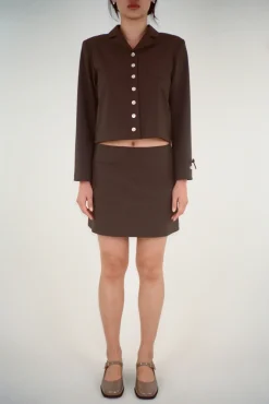Outerwear^Sandy Liang Charm Jacket In Brown