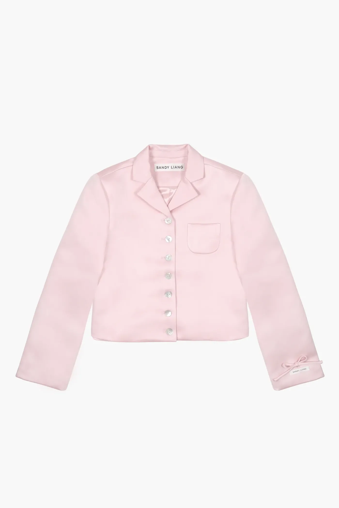 Outerwear^Sandy Liang Charm Jacket In Pink Satin