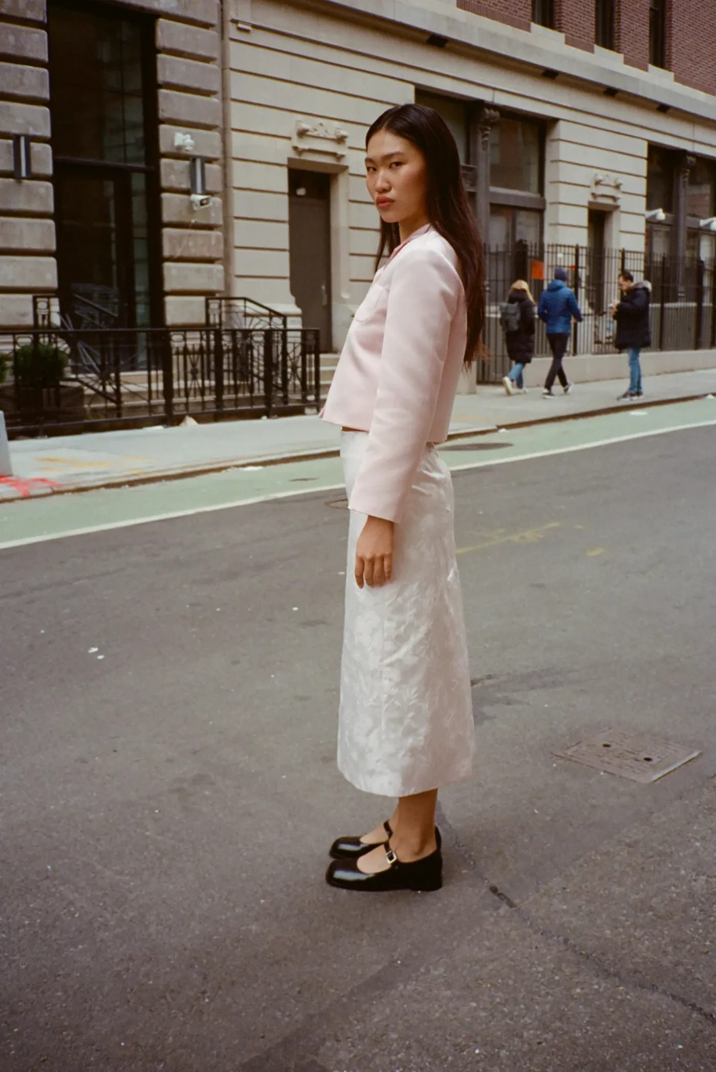 Outerwear^Sandy Liang Charm Jacket In Pink Satin