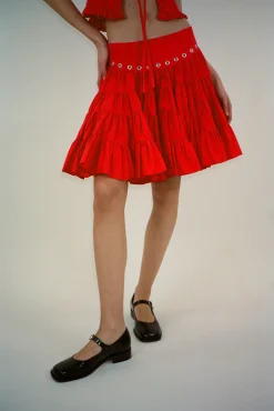 Skirts^Sandy Liang Chumi Skirt In Red