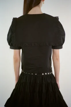 Tops^Sandy Liang Florent Top In Black