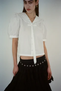 Tops^Sandy Liang Florent Top In White