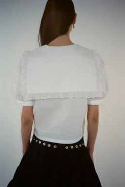 Tops^Sandy Liang Florent Top In White