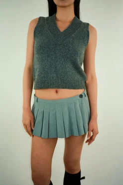 Skirts^Sandy Liang Franc Skort In Grey