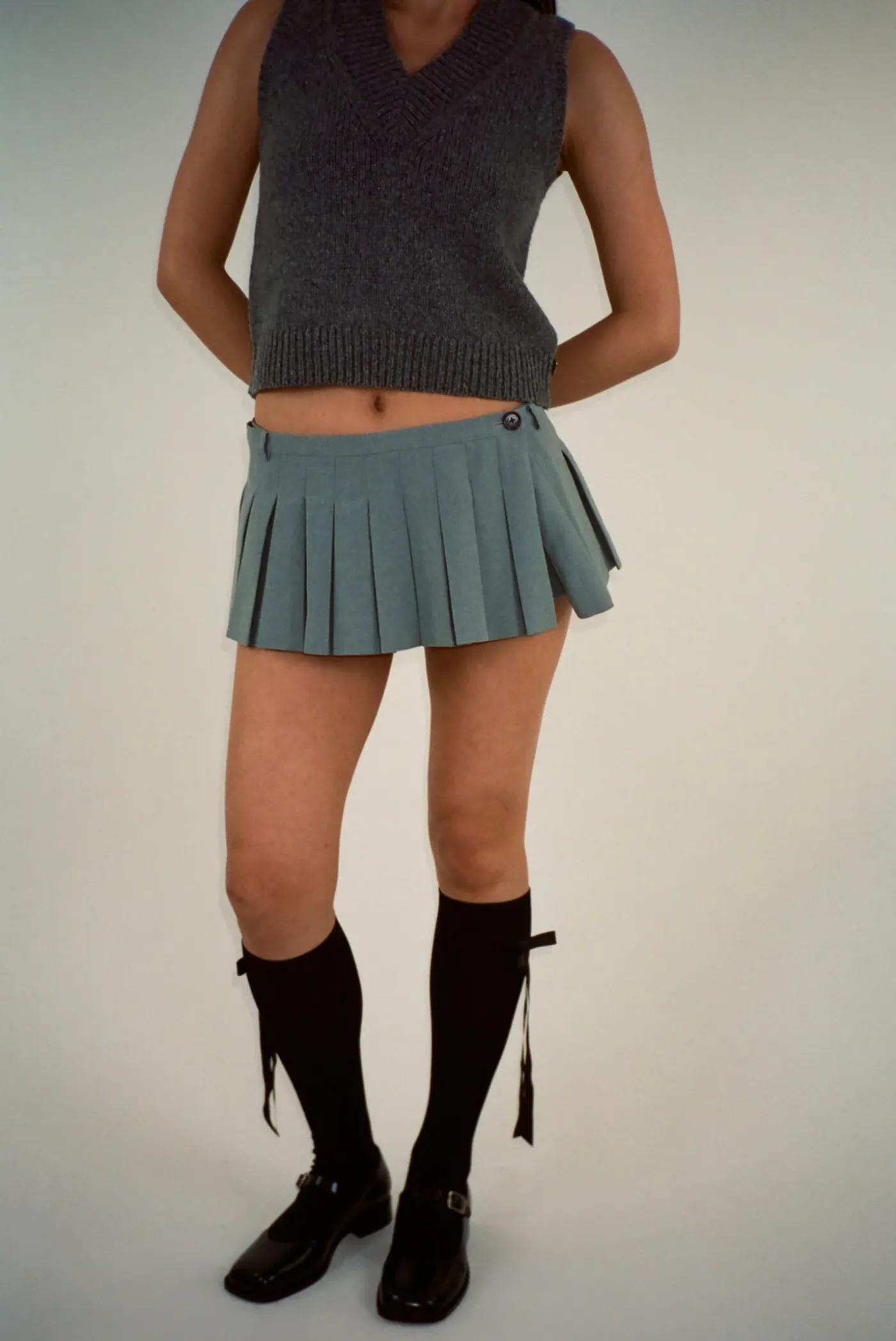 Skirts^Sandy Liang Franc Skort In Grey