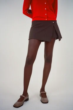 Uniform^Sandy Liang Goto Skort In Brown