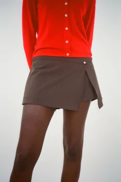 Uniform^Sandy Liang Goto Skort In Brown