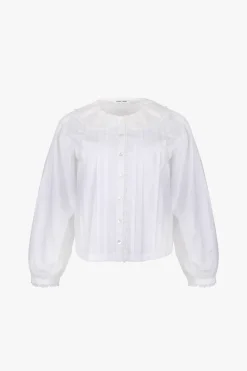 Uniform^Sandy Liang Grove Top In White