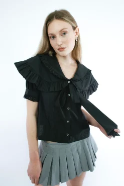 Tops^Sandy Liang Guagua Top In Black
