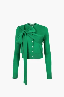 Knits^Sandy Liang Hermit Cardigan In Kelly Green