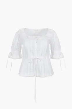Tops^Sandy Liang Melon Top In White