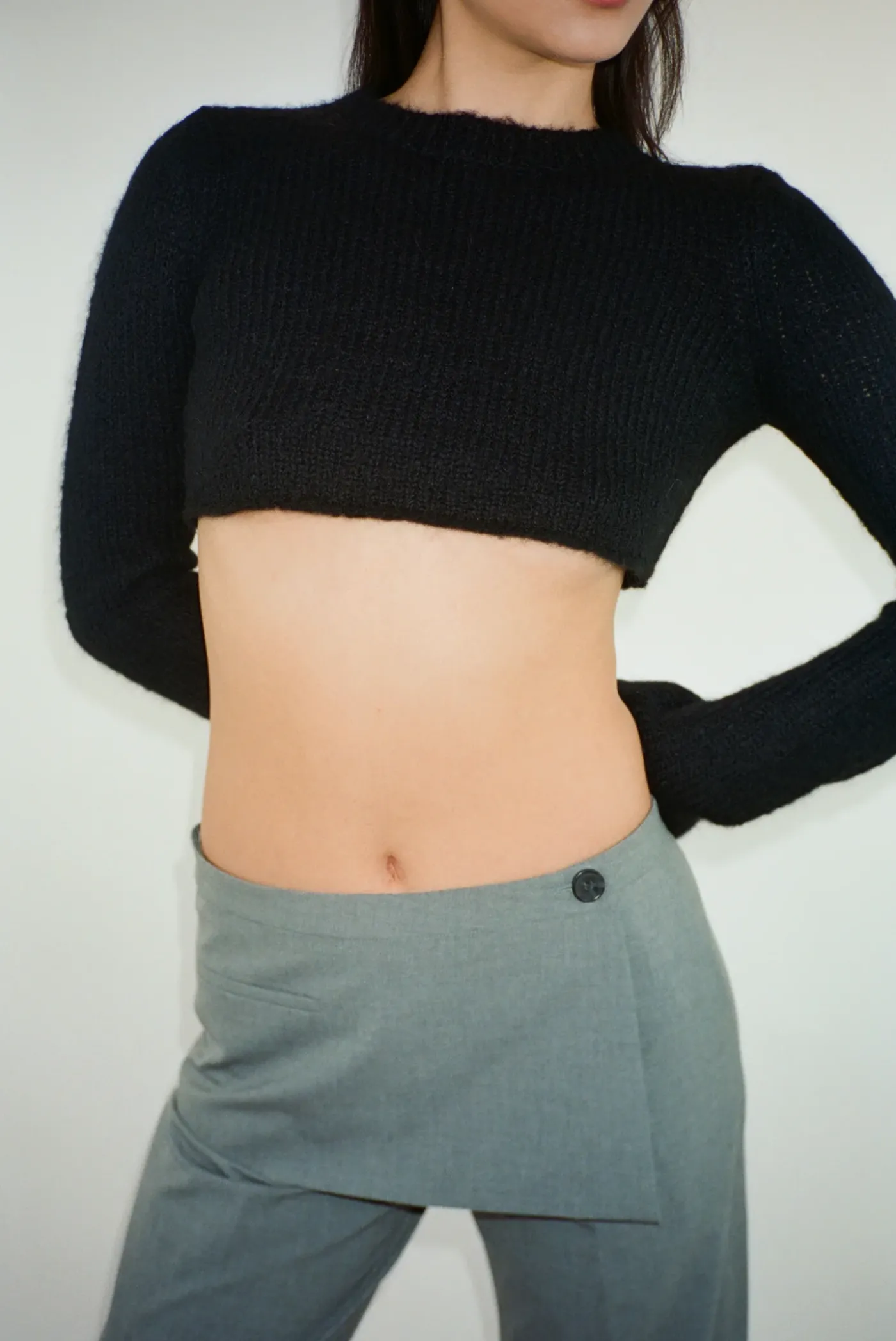 Uniform^Sandy Liang Mott Pant In Ash Grey