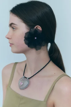 Jewelry^Sandy Liang Muff Earrings In Black
