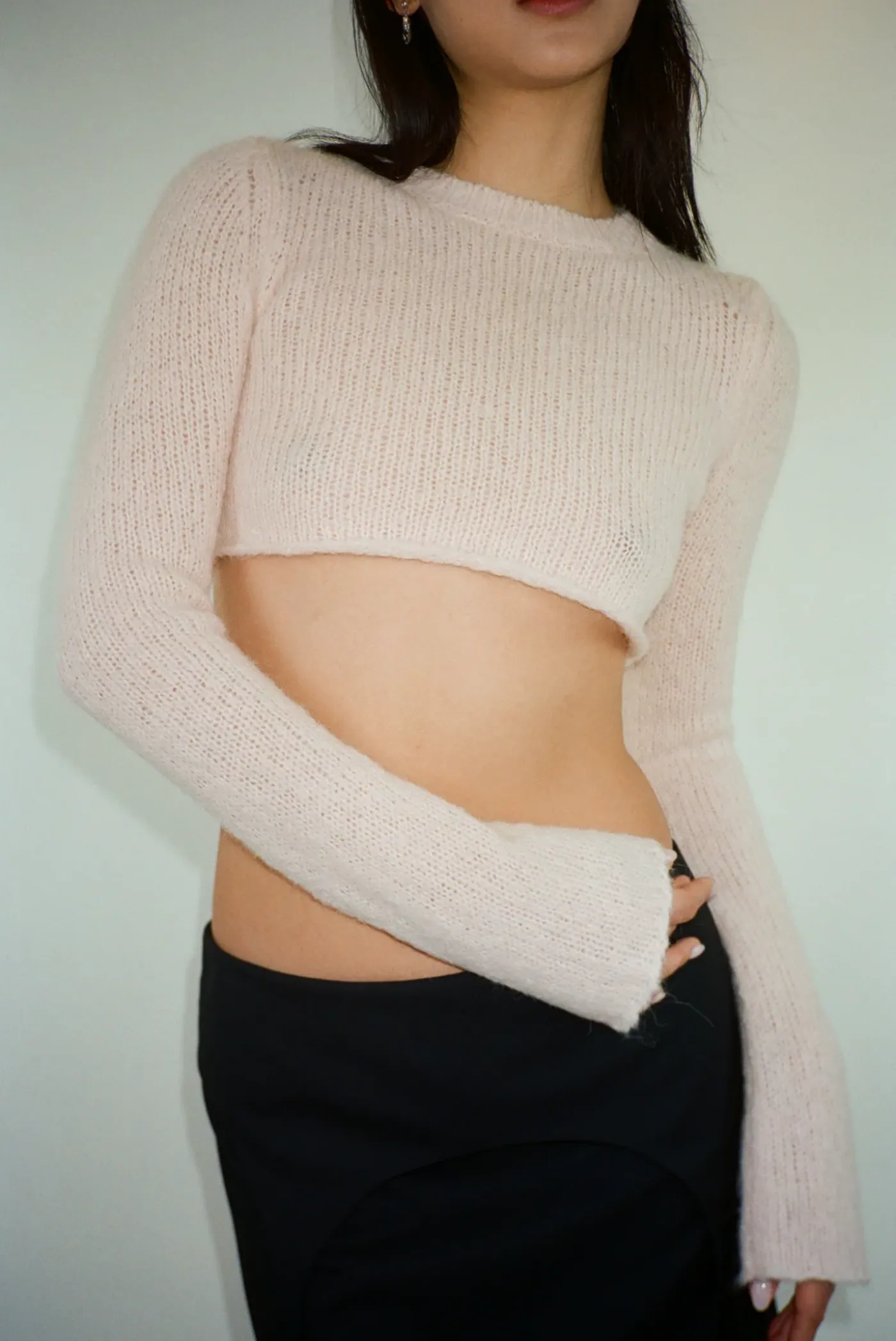 Knits^Sandy Liang Skylark Sweater In Blush