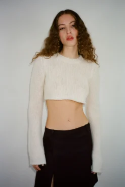 Knits^Sandy Liang Skylark Sweater In Bone