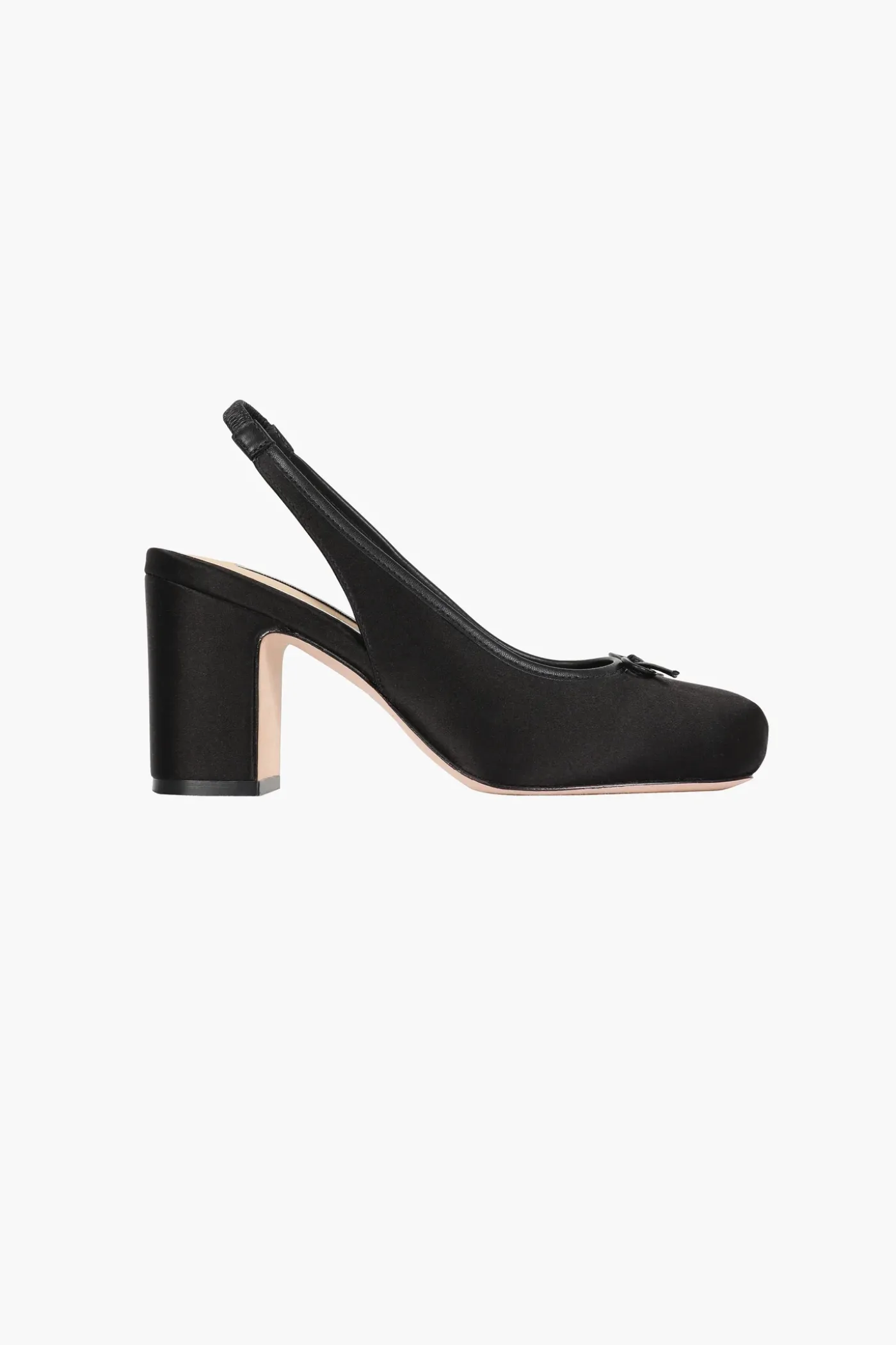 Shoes^Sandy Liang Slingback 75 In Black Satin