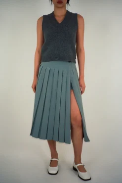 Skirts^Sandy Liang Uniform Skort In Grey